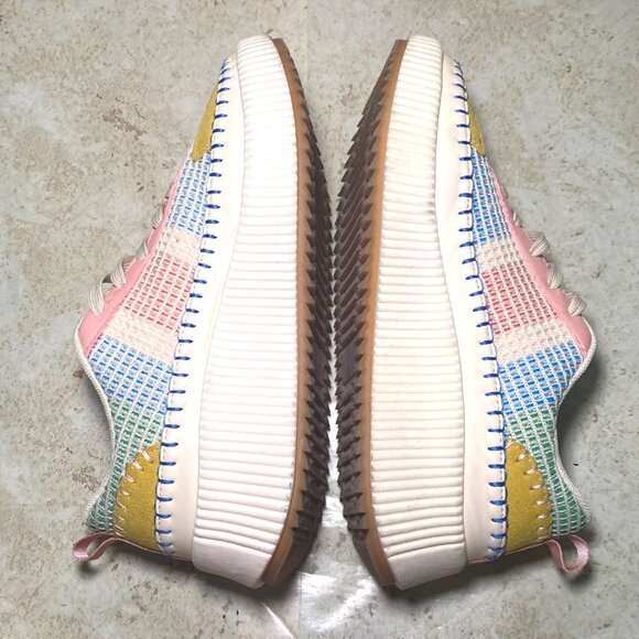 Nicole Miller Brita Platform Sneakers Mesh Suede Accents  Multicolor Design READ - Picture 5 of 9